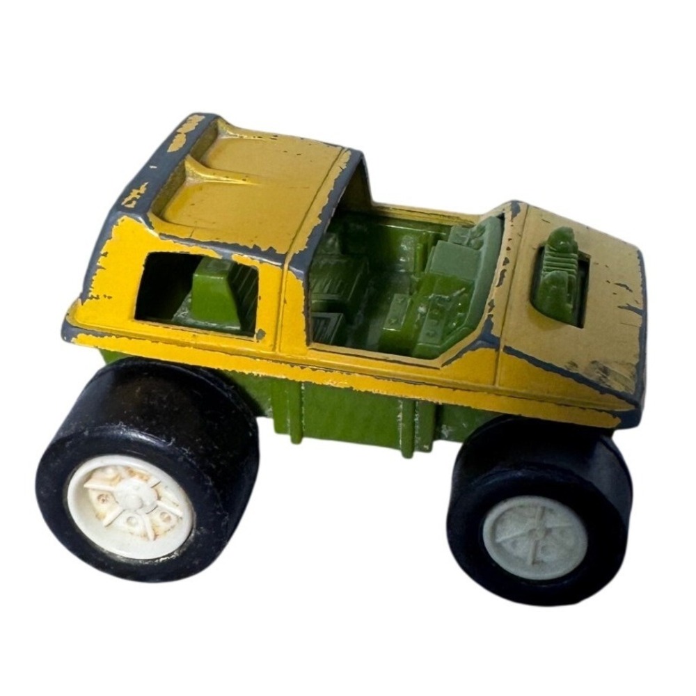Vintage Tootsietoy Koot ATV Diecast Toy Car Yellow Green USA Made 3 Inch